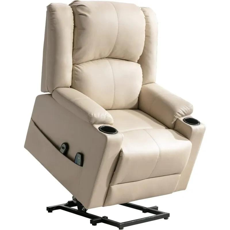 Poltrona Relax Elettrica Powerlift con Massaggio e Sollevamento Beige