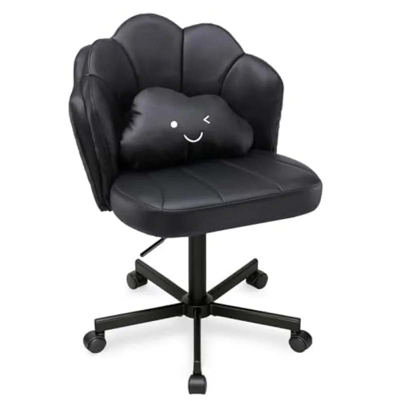 Sedia da ufficio GTPLAYER doppio schienale cuscino nuvola pelle PU nero