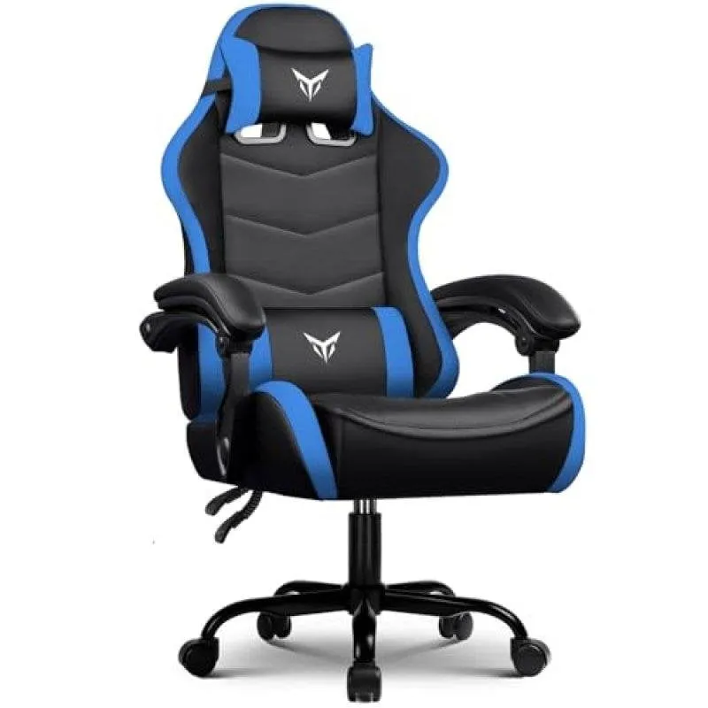 Sedia Gaming GTPLAYER con Supporto Lombare e Testa Regolabile - Blu