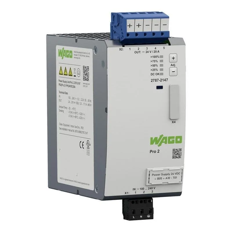 Alimentatore Wago 2787-2147 Grigio 70 mm x 130 mm 1,45 kg