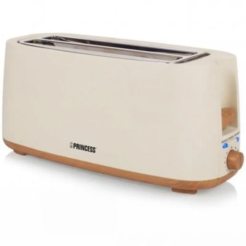Tostapane Princess 142411 2 fessure lunghe 1400 W 7 livelli di doratura Beige