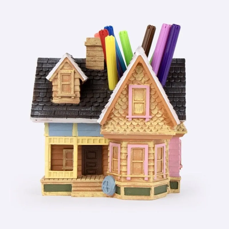 Portapenne Casa Up Pixar Disney Resina Decorazione Scrivania