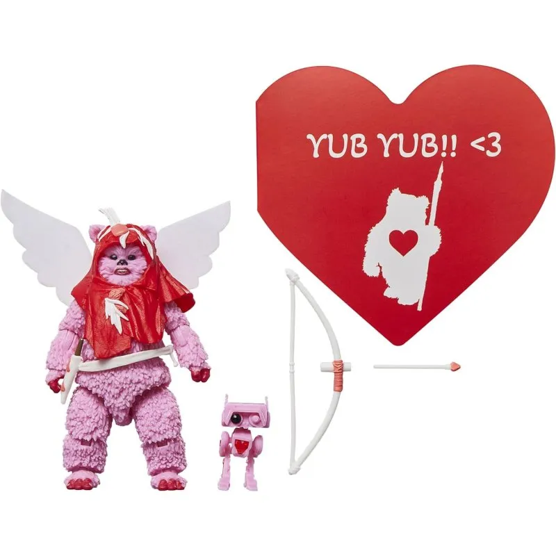 Figura Ewok Star Wars Black Series Edizione Valentine's Day Articolata 9 cm