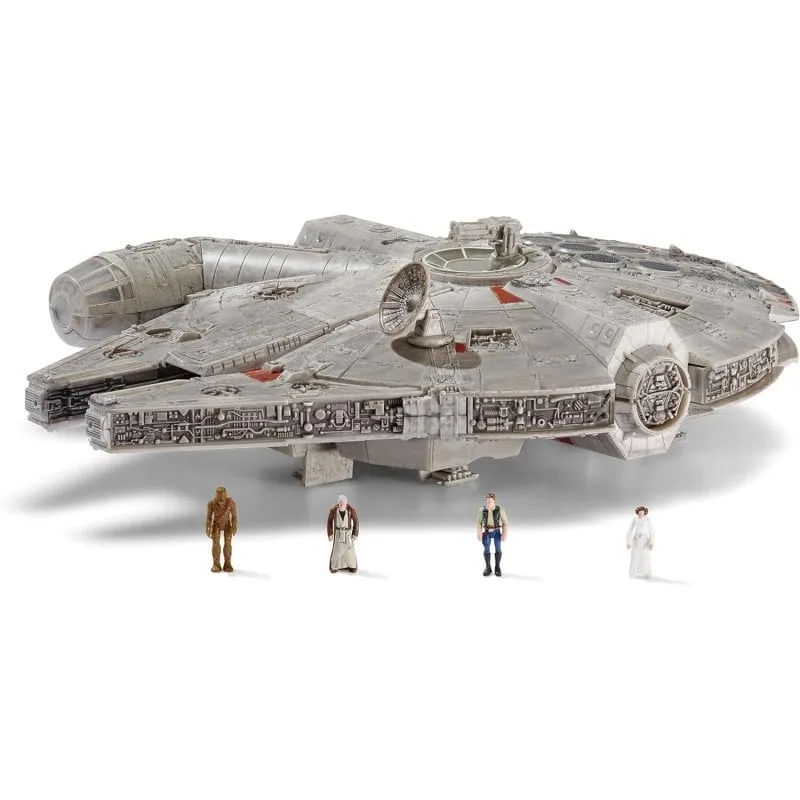 Figura Nave Millennium Falcon Star Wars Micro Galaxy Squadron 25 cm Luce Suono