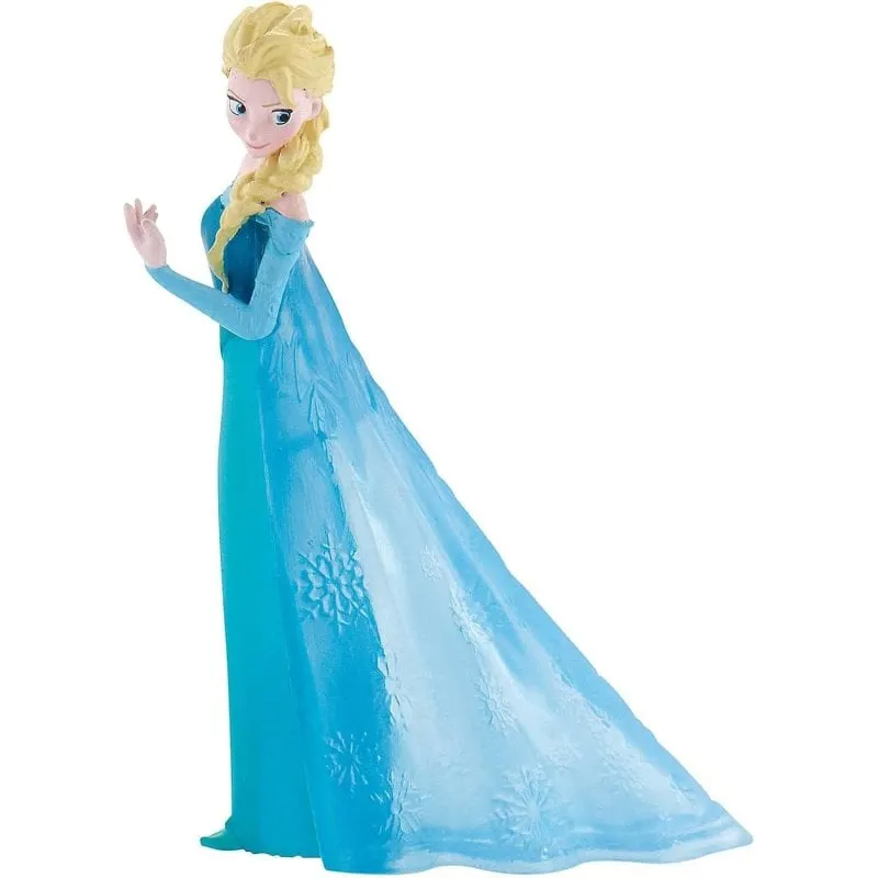 Figura Elsa Frozen 10 cm Multicolore Effetto Neve Decorazione
