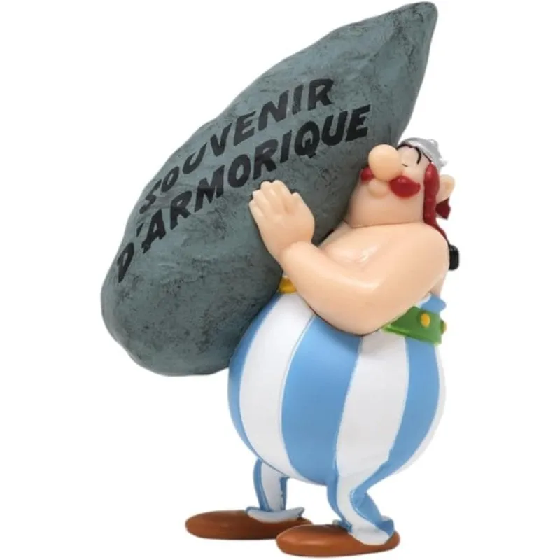 Figura Obélix con Menhir 10 cm Collezionabile Astérix Cinema