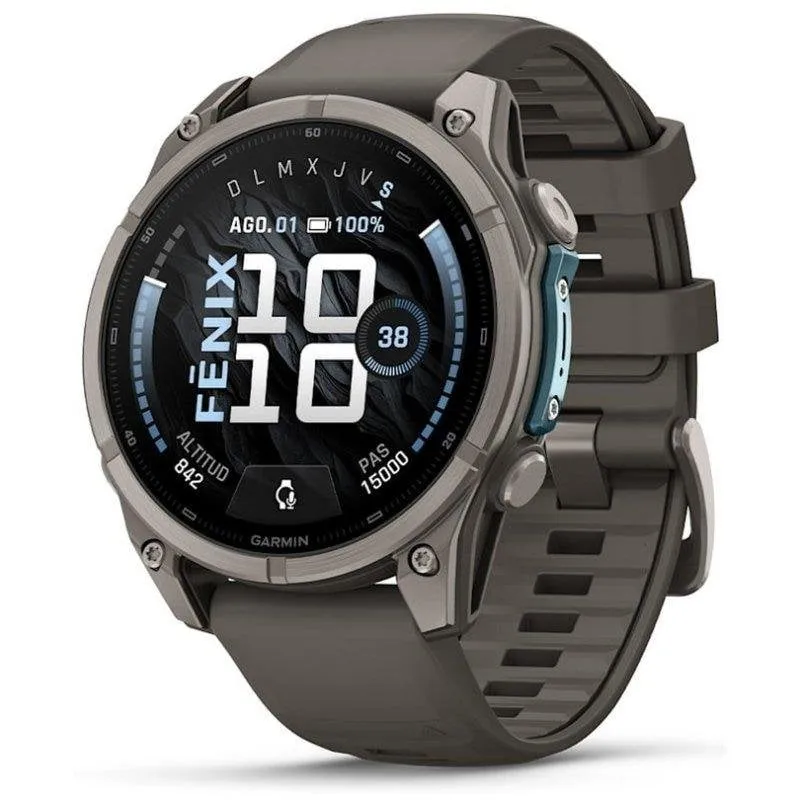 Garmin fēnix 9 GPS Bluetooth AMOLED 47mm Titanio Grigio Silicone