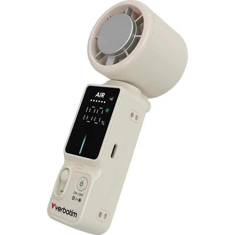 Mini Ventilatore Portatile Verbatim 32348 10W 11000 rpm batteria 7h ricaricabile