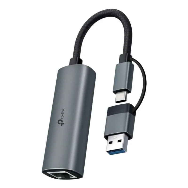 Scheda di Rete TP-Link UE310C USB Type-A/Type-C Gigabit 1000 Mbit/s Grigio