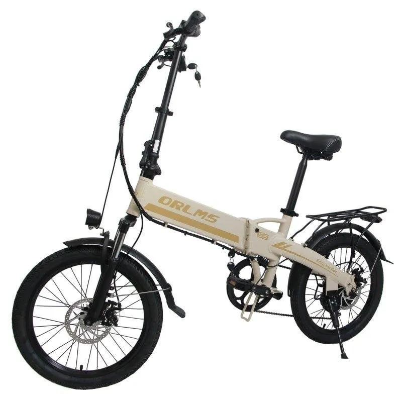 Bicicletta elettrica ORLMS S9F 500W 48V 13Ah 20" Crema