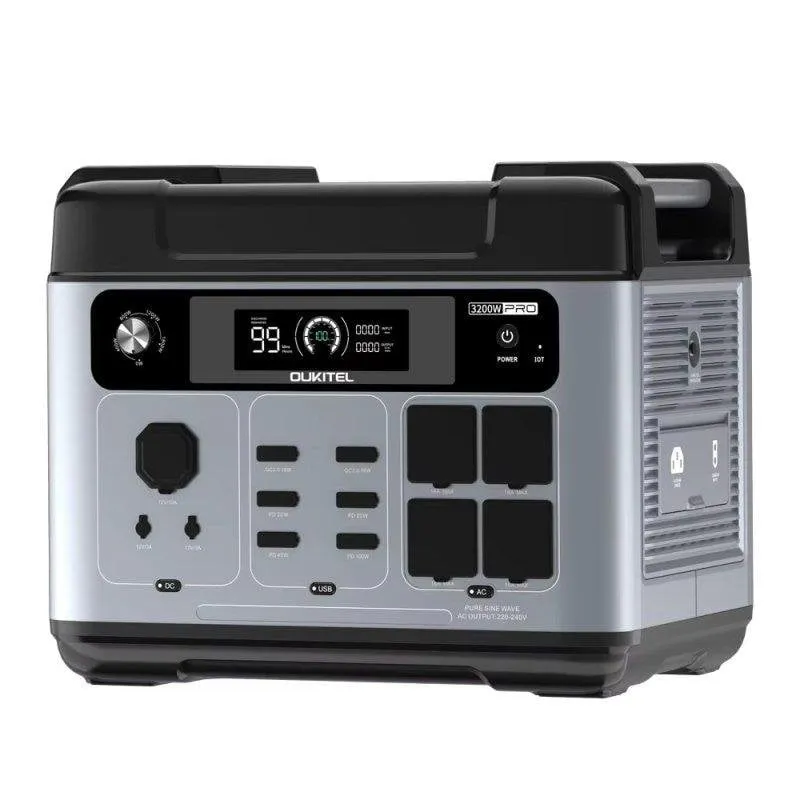 Stazione di energia Oukitel P2001e Pro 2048Wh 4 porte AC 6 USB Batteria LiFePO4