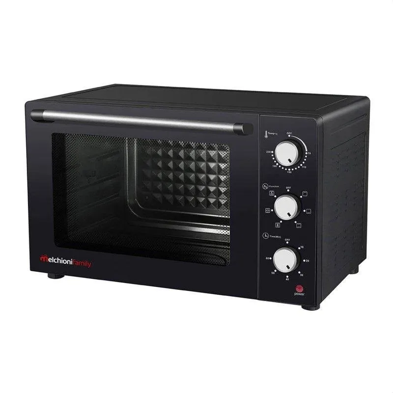 Fornetto Elettrico Melchioni Family Enjoy 47 47L 1700W Ventilato Grill Nero