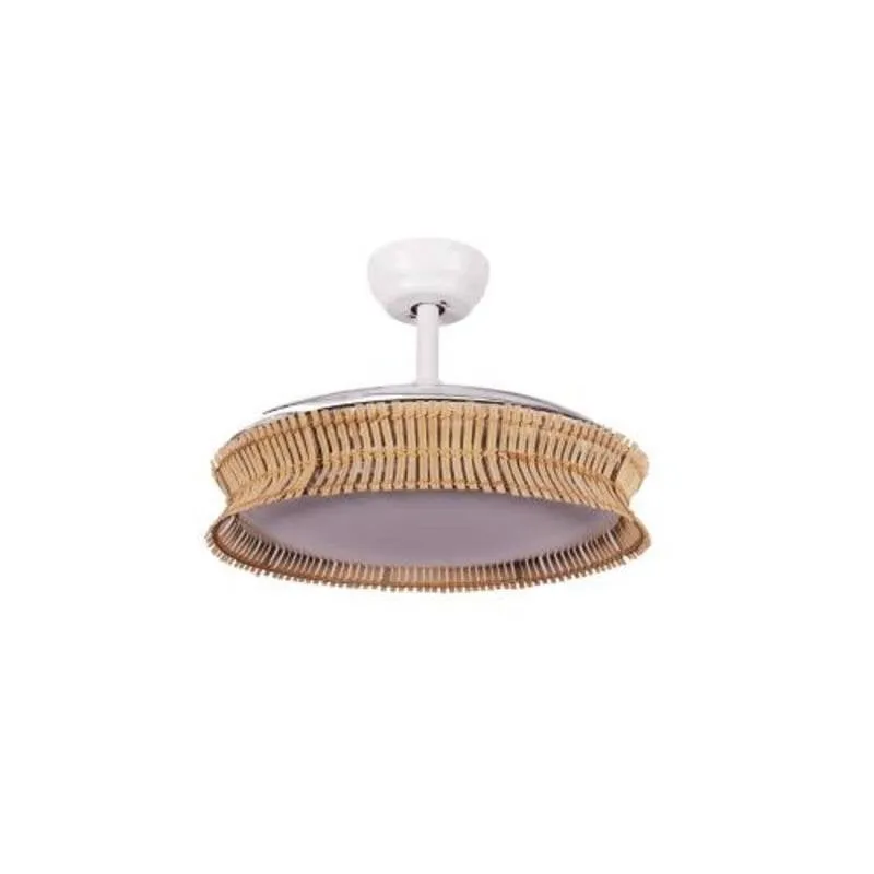 Ventilatore da Soffitto con Luce FM 69W 107cm 6 Velocità Pale Retrattili Silenzioso Telecomando