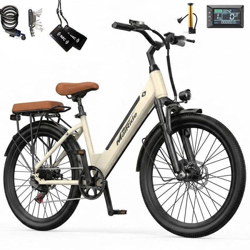 Velo Elettrico Aairsk City Commuter 250 W, Batteria Rimovibile 36 V 13 Ah