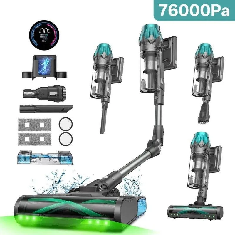 Aspirapolvere senza Fili Vactidy V15 Max 600W 76kPa 65 min Lavapavimenti Anti-groviglio