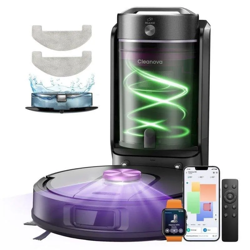 Robot Aspirapolvere e Lavapavimenti Vactidy W15+ Autosvuotamento Navigazione LiDAR 10.000 Pa
