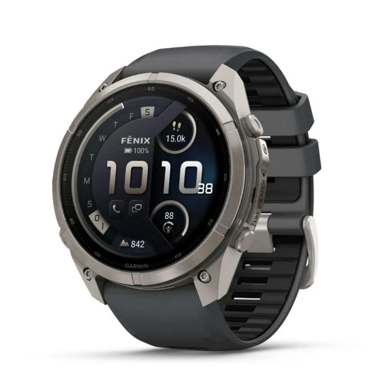 Garmin fēnix 9 Pro Bluetooth GPS 47mm Titanio Cinturino Silicone Taglia Unica