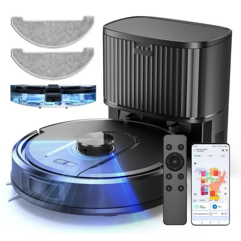 Robot Aspirapolvere Vactidy W11 con Autosvuotamento Navigazione LiDAR 5000Pa