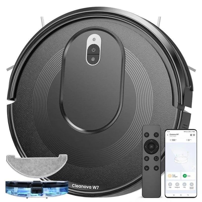 Robot Aspirapolvere Vactidy W7 4000Pa 120min 4 Modi Controllo App Voce Telecomando