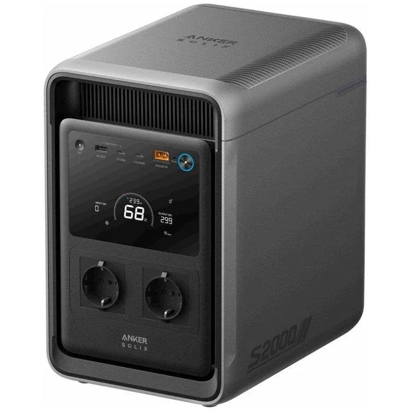 Stazione di energia Anker SOLIX S2000 2000Wh 7 porte AC Batteria LiFePO4 UPS