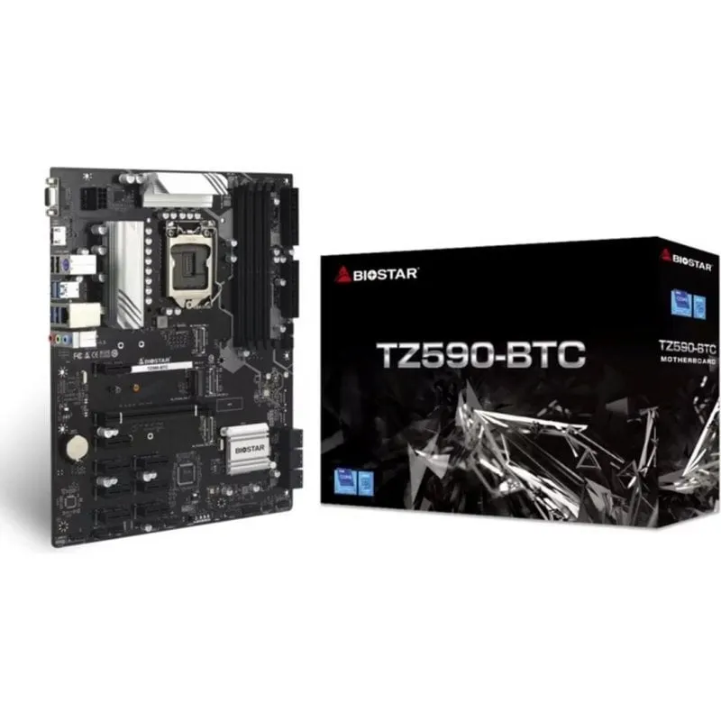 Scheda Madre Biostar TZ590-BTC Intel Z590 LGA 1200 DDR4 ATX HDMI VGA Gigabit