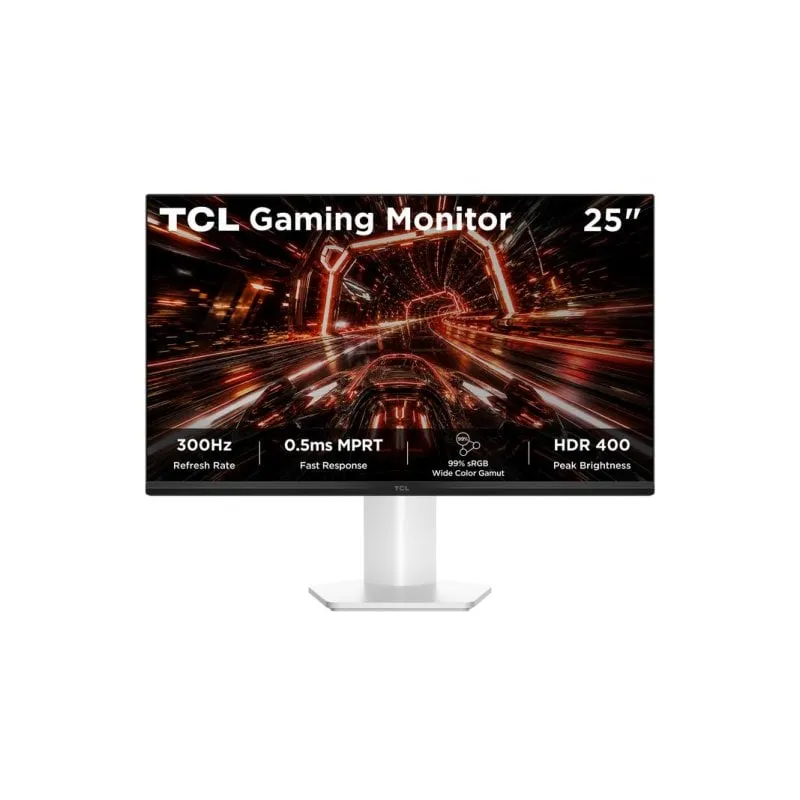 Monitor PC TCL P1 25P1AD 25" FullHD 300Hz IPS FreeSync Premium HDR400 Bianco 0,5ms