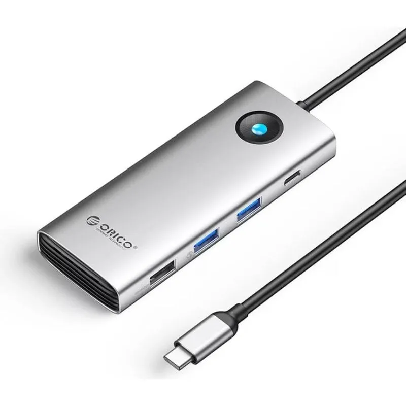 Docking Station Orico PW11 8 porte USB-C HDMI 2.0 VGA Argento