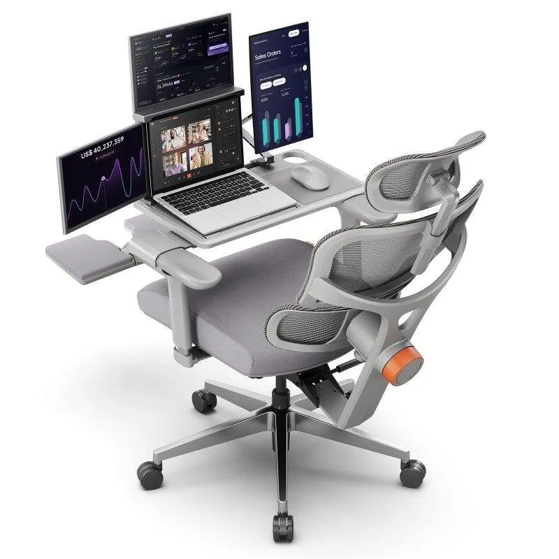 Sedia ergonomica Newtral NT002 con poggiapiedi e supporto lombare regolabile