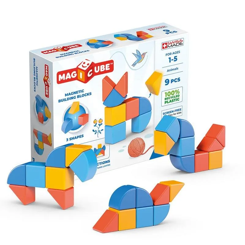 Geomag Magicube Shapes 208 Set Di 9 Blocchi Magnetici In Plastica Riciclata