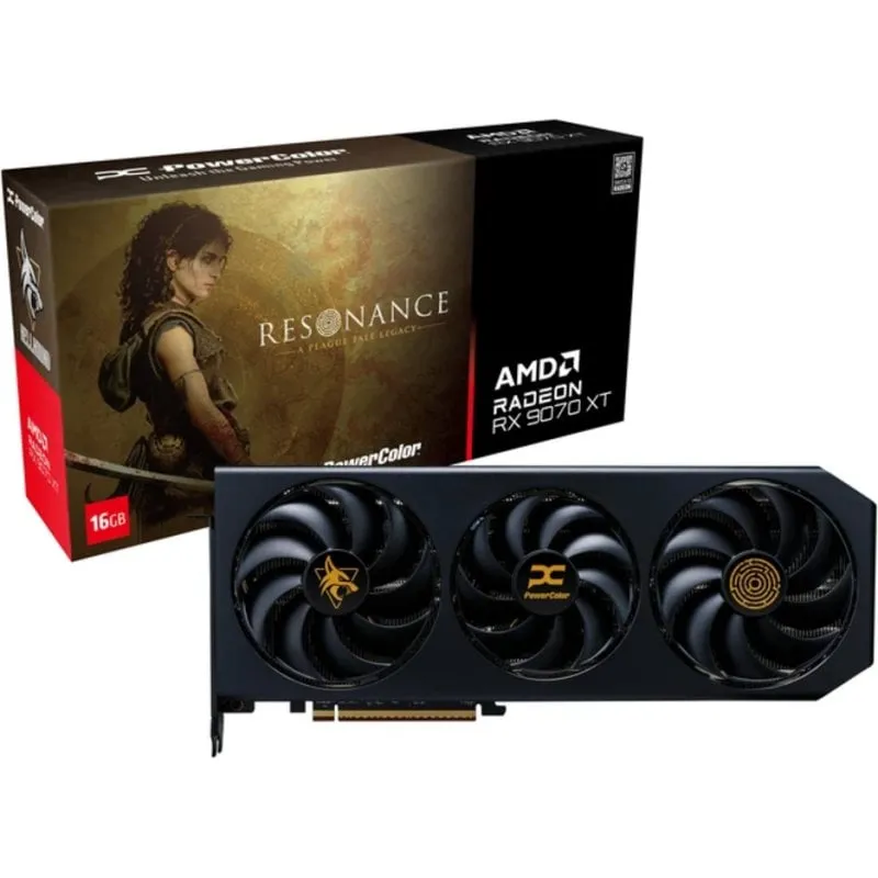 Scheda Grafica PowerColor Hellhound Radeon RX 9070 XT 16GB GDDR6 Resonance Edition