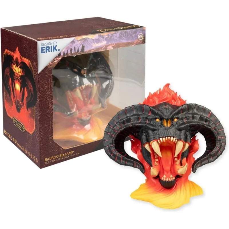 Lampada Balrog Il Signore degli Anelli Edizione da Collezione Effetto Fiamma