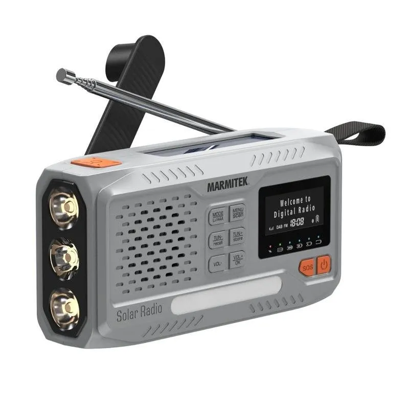 Radio Marmitek RESQ 100 DAB+/FM Bluetooth 5.3 pannello solare 4500 mAh
