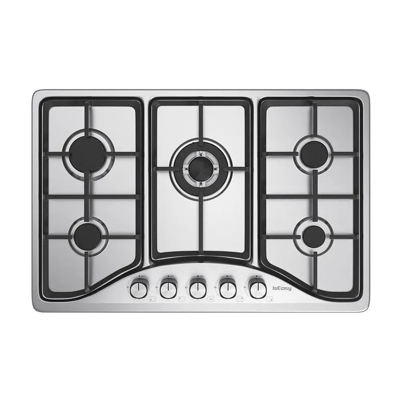 Piastra a gas IsEasy MGBS-765 5 bruciatori acciaio inox