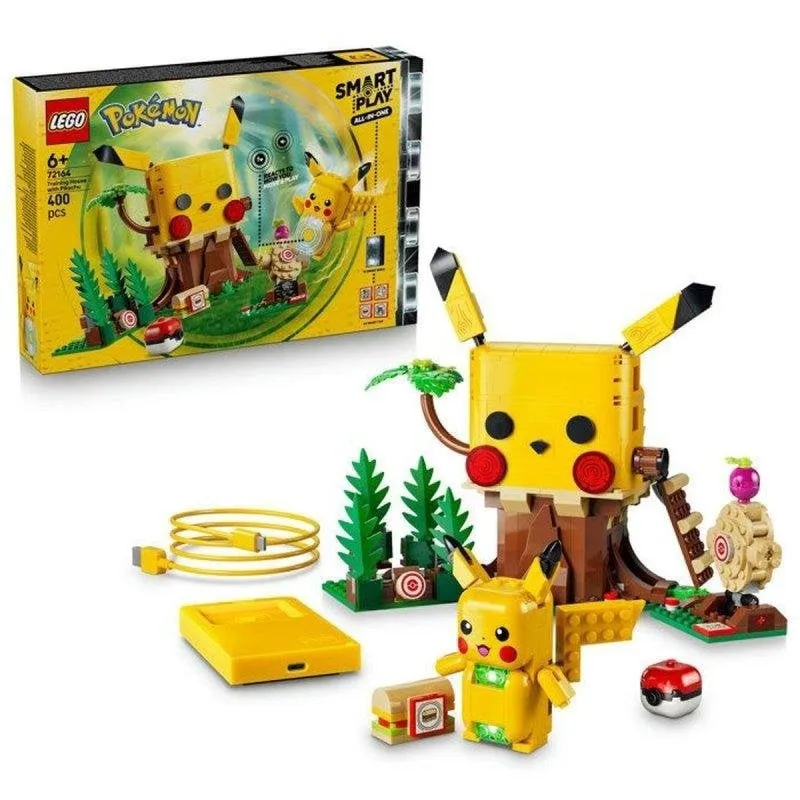 LEGO Pokémon Smart Play Pikachu E Casa Di Allenamento 72164 400 pezzi