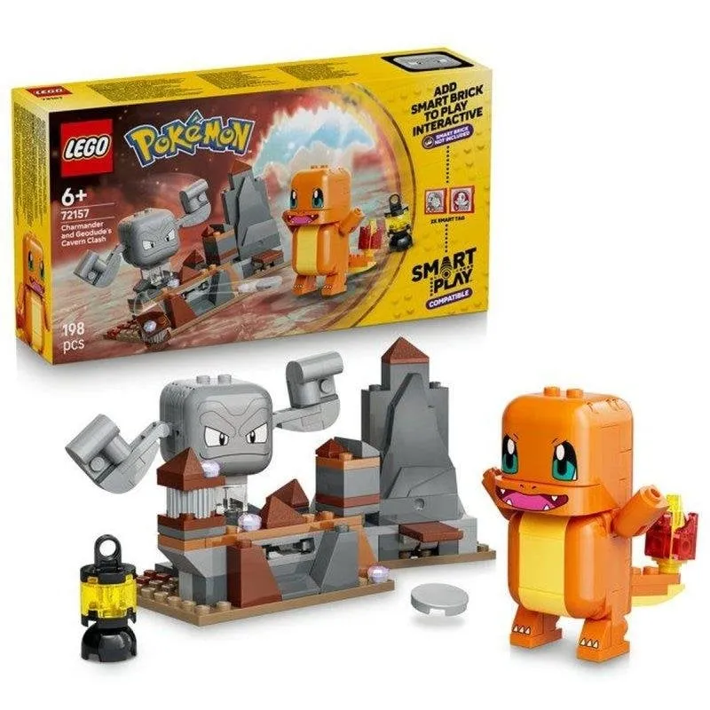 LEGO Pokémon Smart Play 72157 Battaglia Nella Grotta Di Salamèche E Racaillou 198 pezzi