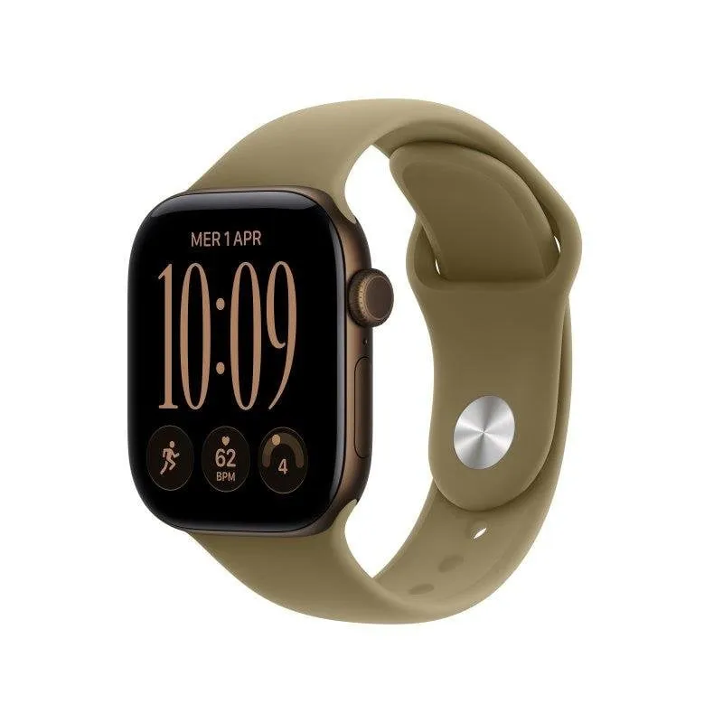 Apple Watch Series 12 GPS 42mm Cassa Alluminio Bronzo Scuro con Cinturino Sport Olive S/M