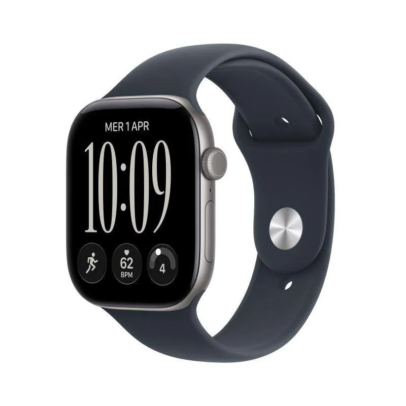 Apple Watch Series 12 GPS 46mm Alluminio Grigio con Cinturino Sport Blu Navy S/M