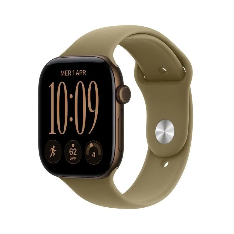 Apple Watch Series 12 GPS + Cellular 46mm Bronzo con Cinturino Sportivo Oliva M/L