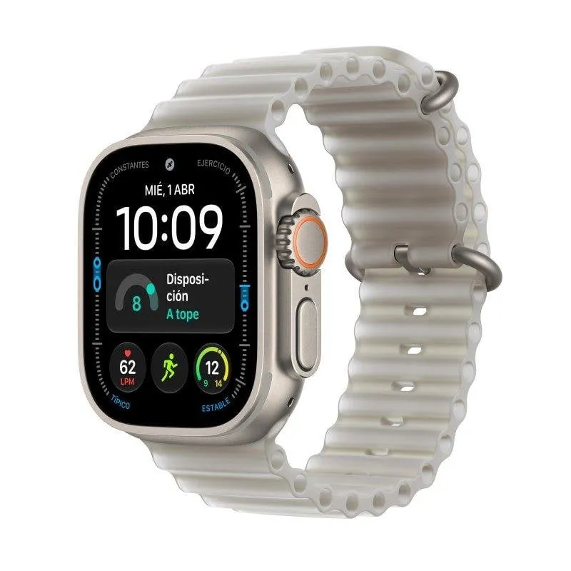 Apple Watch Ultra 4 GPS + Cellular 49mm Titanio Naturale con Cinturino Ocean Grigio Traslucido