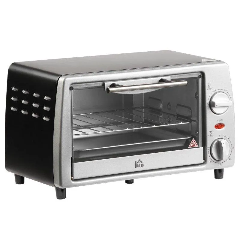 Fornetto Elettrico Blossom 10L 750W Grill Temperatura Regolabile Argento Nero