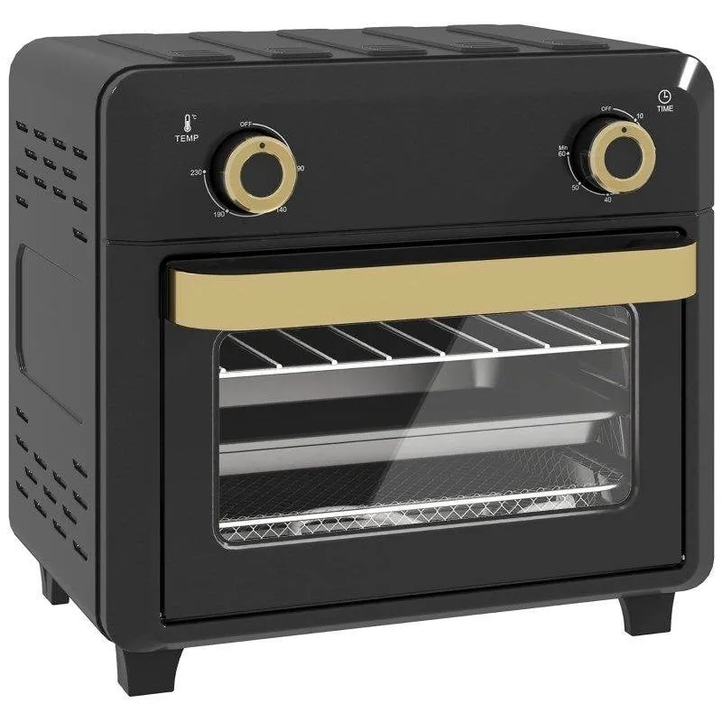 Fornetto Elettrico Blossom 10L AirFryer Convezione Timer Luce Interna Nero