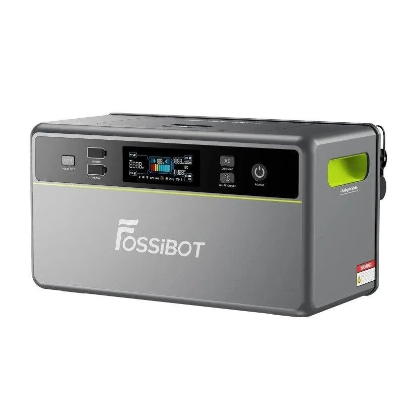 Stazione di energia Fossibot FBP1200 1958Wh 2 porte USB e 2 uscite AC Batteria LiFePO4