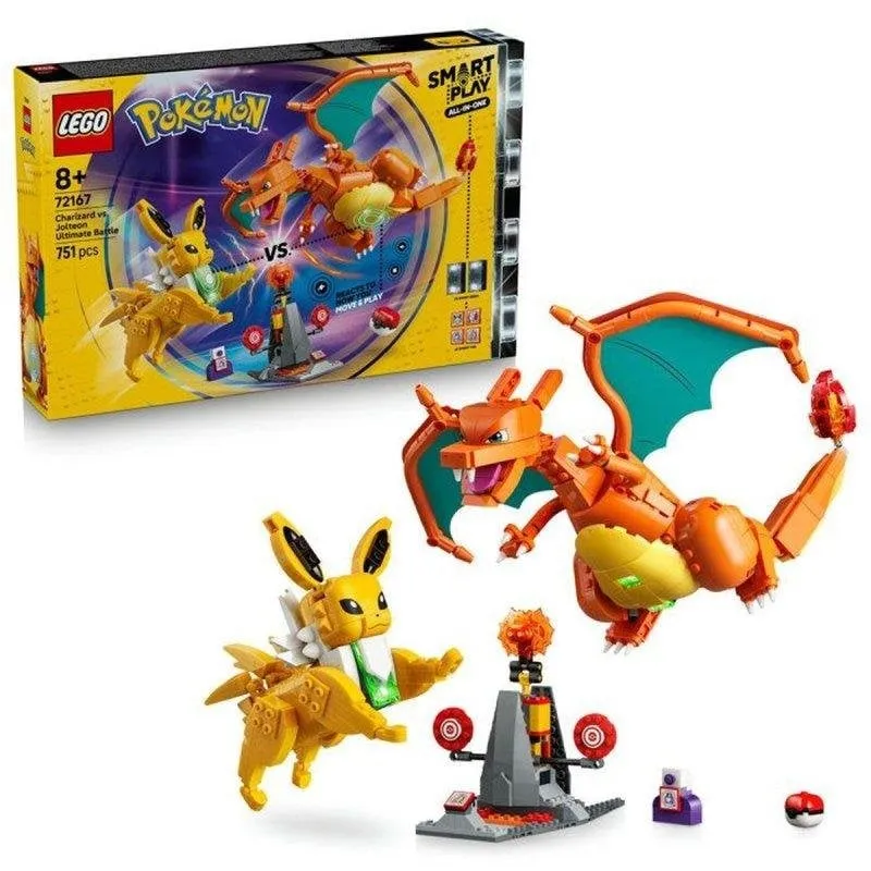 LEGO Pokémon Smart Play Battaglia Definitiva Charizard Vs Voltali 72167 751 pezzi