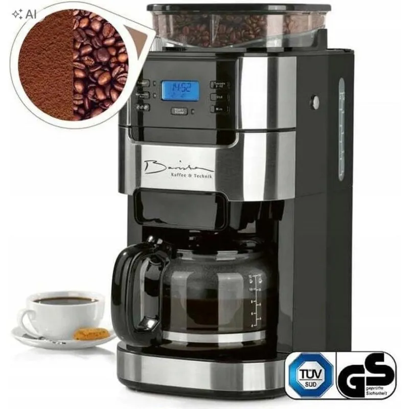 Caffettiera a filtro Barista CM1025AD-GS 1,5 L con macinacaffè e timer 24H