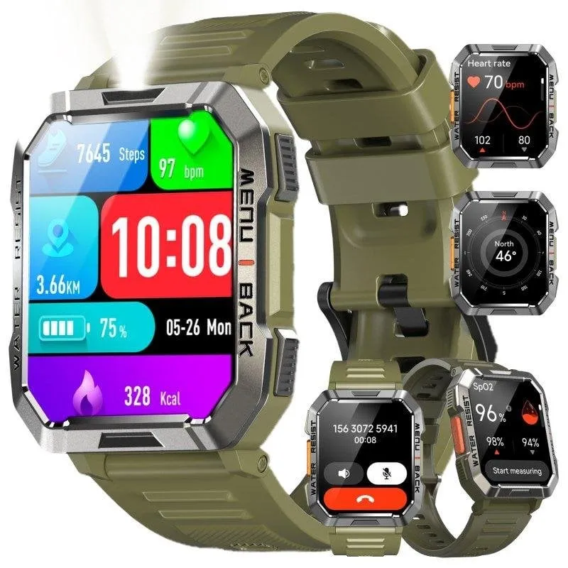 Blackview W60 Bluetooth 2,01'' Verde Cinturino S/M Orologio Sportivo Robusto Uomo