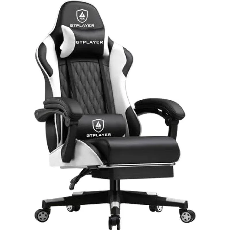 Sedia GTPLAYER Gaming Ergonomica con Supporto Lombare Reposapiedi