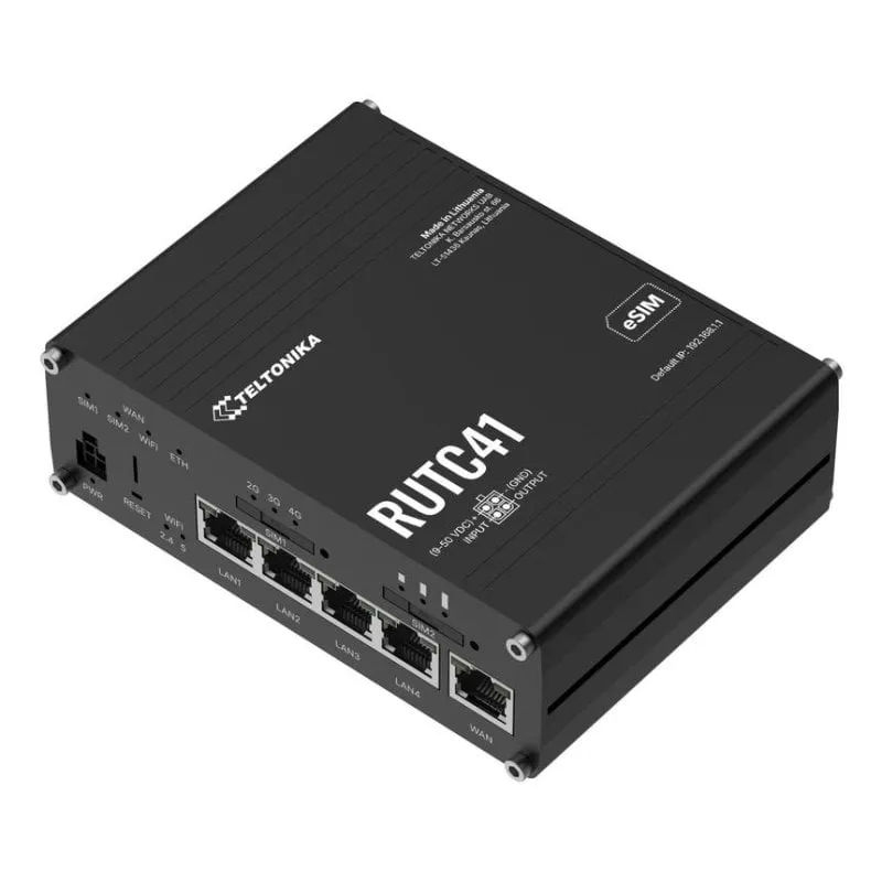 Router Teltonika RUTC41 5G WiFi 5 Dual Band 2402 Mbps Industriale