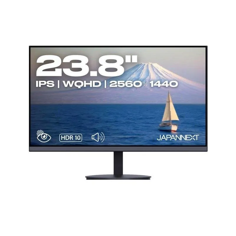 Monitor PC JAPANNEXT 23,8" WQHD IPS 75Hz Nero Professionale