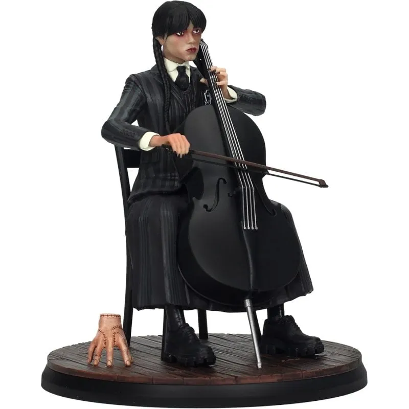 Statua SD Toys Wednesday & Thing Movie Icons 15 cm Violoncello