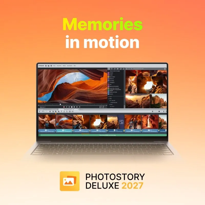 Software Magix Photostory Deluxe Effetti IA Esportazione 4K RAW